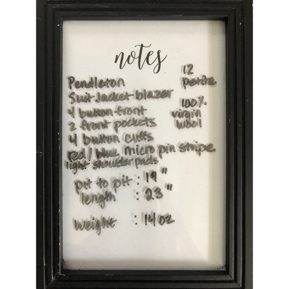 Pendleton Suit Jacket Womens 12 Petite 100% Virgin Wool Button Front Blazer Gray - Picture 13 of 13